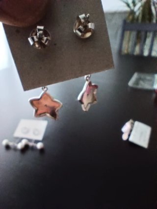 Lote 4 pares de Pendientes Plata de ley 925