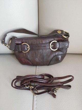 Bolso Piel Marrón Mini Bandolera