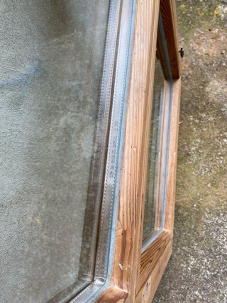 Ventana madera climalit abatible con marco
