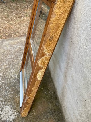 Ventana madera climalit abatible con marco