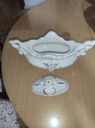 Bombonera Antigua Cerámica Esmaltada Vintage