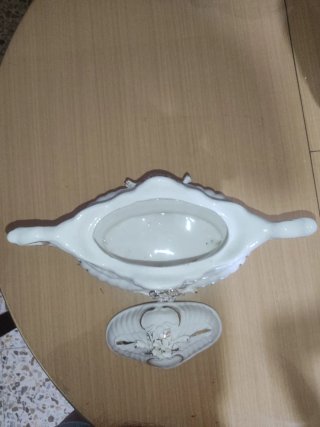 Bombonera Antigua Cerámica Esmaltada Vintage