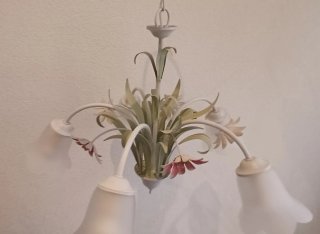 Lámpara techo estilo floral