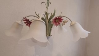 Lámpara techo estilo floral