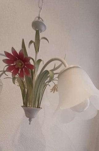 Lámpara techo estilo floral