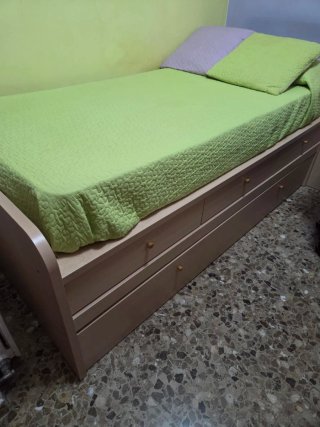 Cama nido madera y metal sin colchones