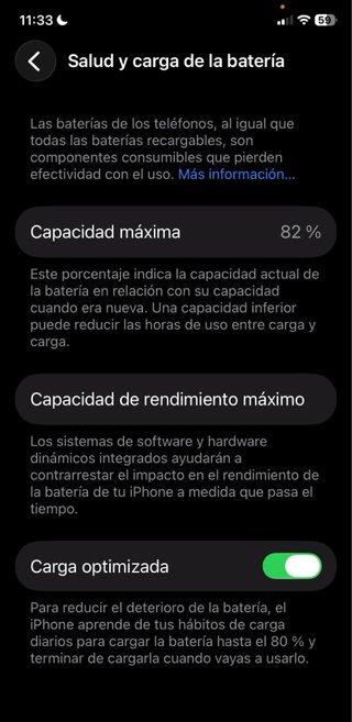 iPhone 11 128GB Negro 82% Salud