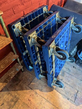 Carretillas de plástico azules (pack 3)