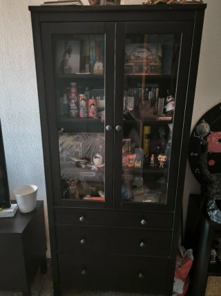 Vitrina Ikea Madera y Cristal Negra