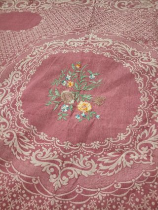 Copriletto estivo vintage rosa