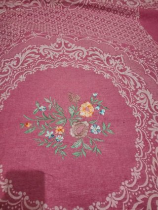 Copriletto estivo vintage rosa