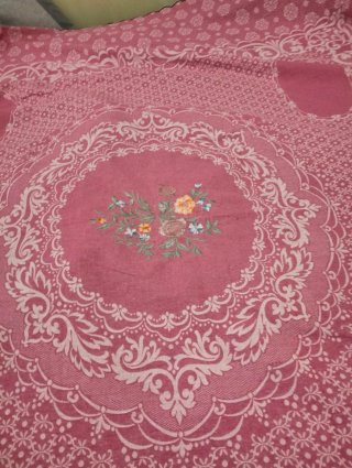 Copriletto estivo vintage rosa
