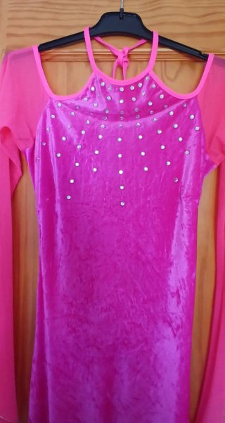 Vestido de fiesta largo fucsia