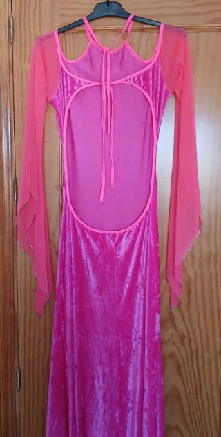 Vestido de fiesta largo fucsia