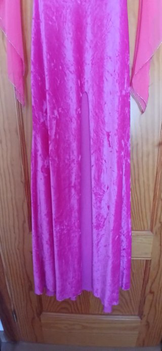 Vestido de fiesta largo fucsia