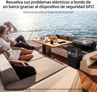TAGEEBLU Inversor 3100W 24V 220V Onda Pura 4 tomas