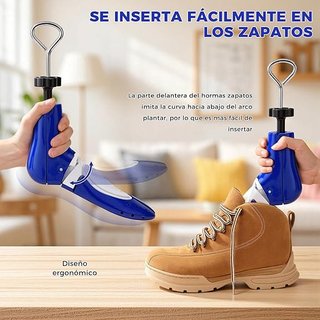 MOEQULIEE Hormas Zapatos 3D Ajustables L Azul