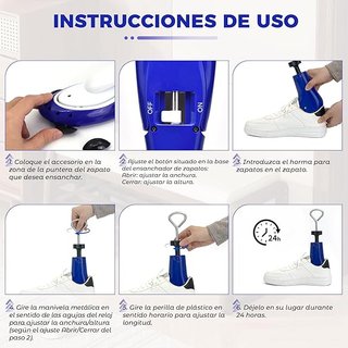 MOEQULIEE Hormas Zapatos 3D Ajustables L Azul