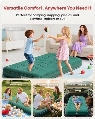 QPAU Colchón autoinflable 23cm grosor bomba de pie