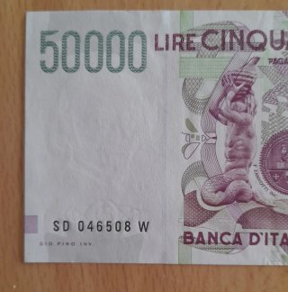 Banconota 50.000 Lire Italia