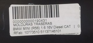 BMW MINI (R56) 1.6 16V Diesel CAT MOLDURAS TRASERAS