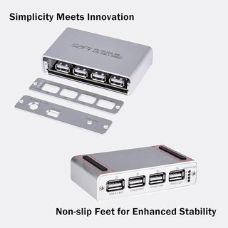 GeeekPi Hub USB 4 puertos 480Mbps aislado ADuM3165
