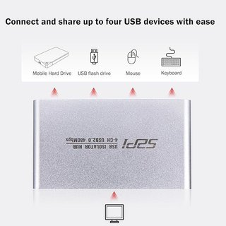GeeekPi Hub USB 4 puertos 480Mbps aislado ADuM3165