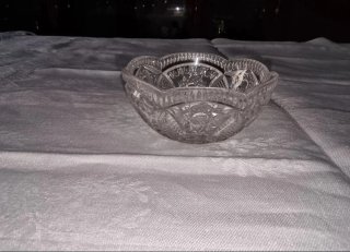 Fruttiera e 6 coppe cristallo anni '70