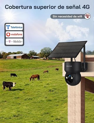 WOLFANG WT08 Cámara 4G LTE 2.5K Panel Solar