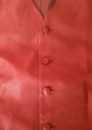 Giacchetta da cerimonia rossa con foulard abbinato