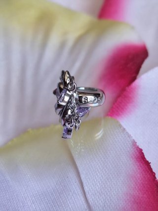 Colgante Flor Loto Morado y Rosa