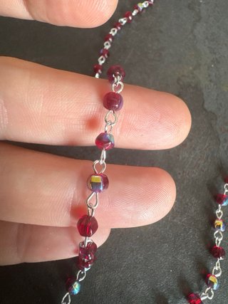 Rosario devozionale italiano perline cristallo