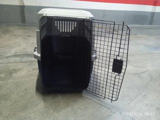 Transportín Perro Grande Azul/Gris con ruedas