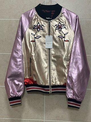 Chaqueta Bomber Desigual Metalizada Talla XS