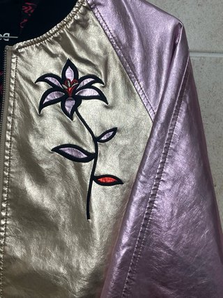 Chaqueta Bomber Desigual Metalizada Talla XS