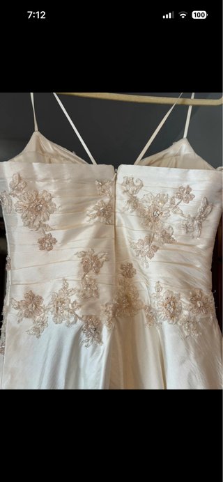 Vestido de Novia Blanco y dorado