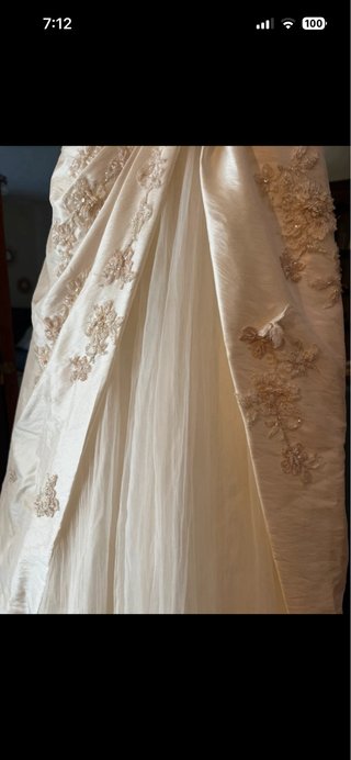 Vestido de Novia Blanco y dorado