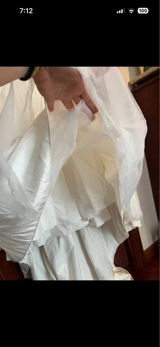 Vestido de Novia Blanco y dorado