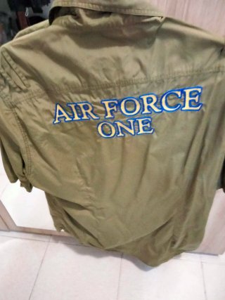 Camisa Vintage Hombre Verde Militar