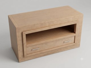 Mueble TV madera cajón y estantería