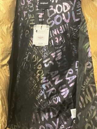 Chaqueta Desigual Dorada Acolchada