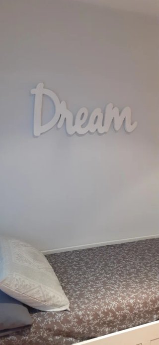 Letrero de pared Dream de madera