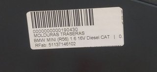 BMW MINI (R56) 1.6 16V Diesel CAT MOLDURAS TRASERAS