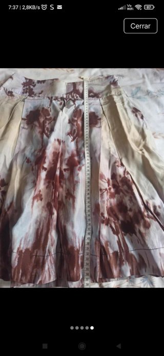 Falda Zara seda estampada