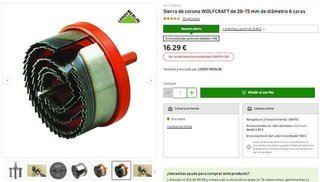 Sierra de corona WOLFCRAFT de 28-75