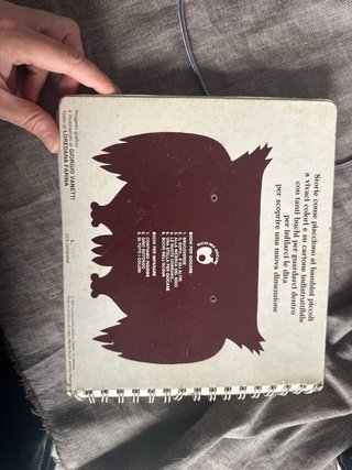 Gufo libro cartonato per bambini vintage