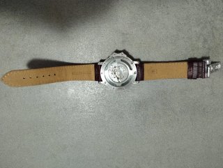 Orologio automatico scheletrato oro e marrone