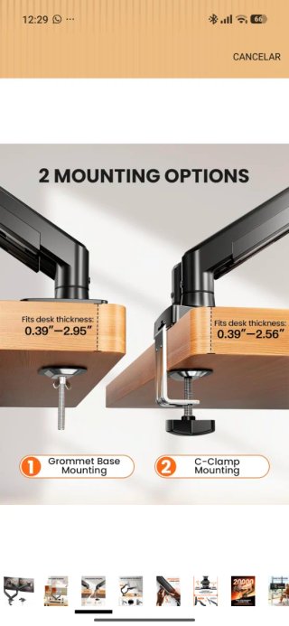 Soporte Hidraulico Doble para 13-32 Pulgadas