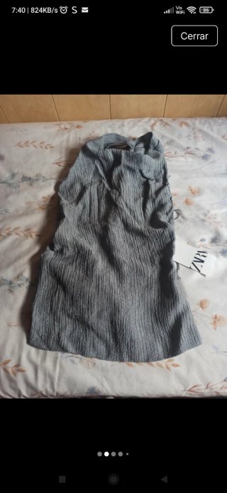 Blusa Zara sin mangas espalda descubierta