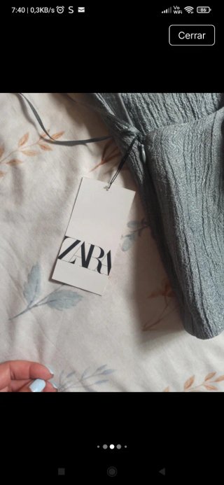 Blusa Zara sin mangas espalda descubierta